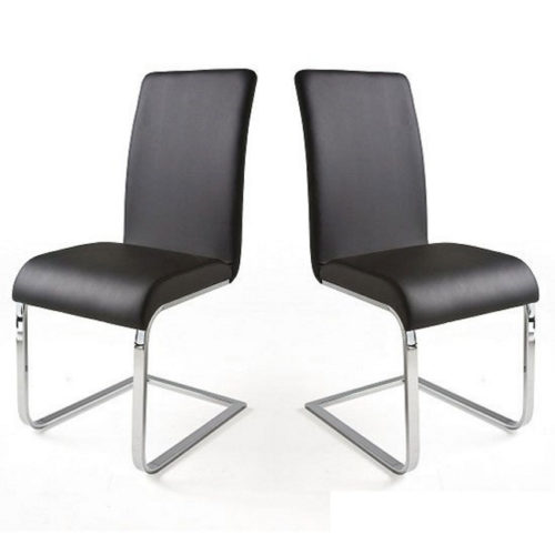 Black Leather dining chairs