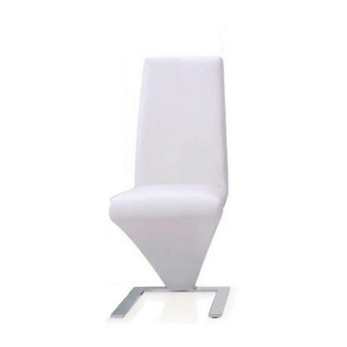 WHite dining chair z shaped